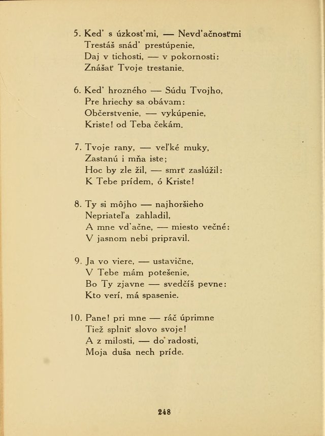 Slovensky Kalvinsky Spevnik page 248