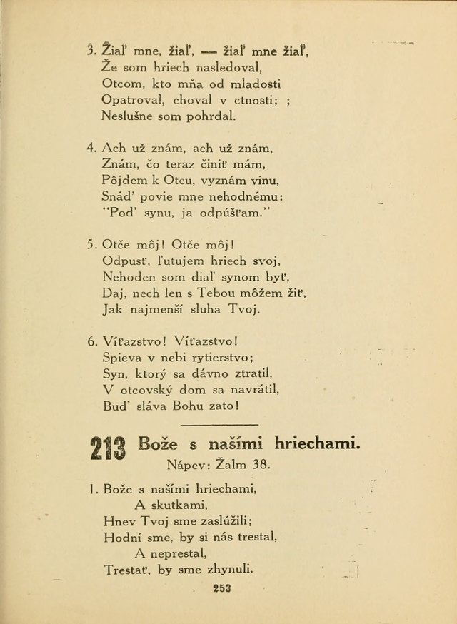 Slovensky Kalvinsky Spevnik page 253