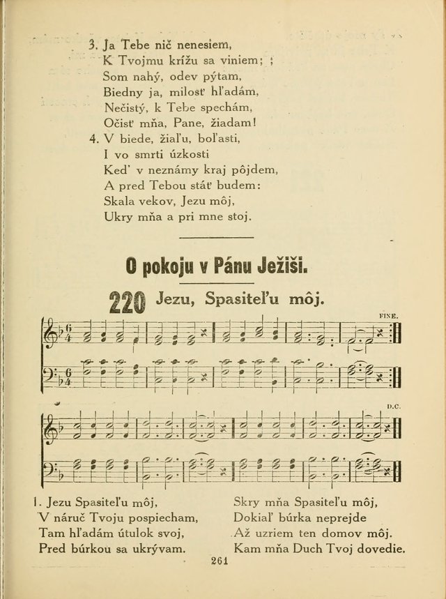 Slovensky Kalvinsky Spevnik page 261