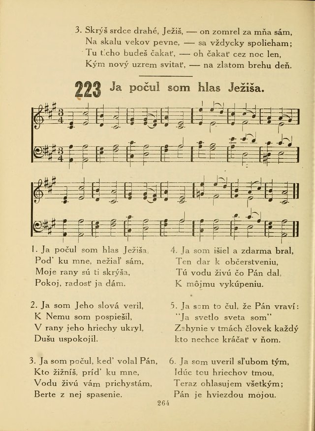 Slovensky Kalvinsky Spevnik page 264