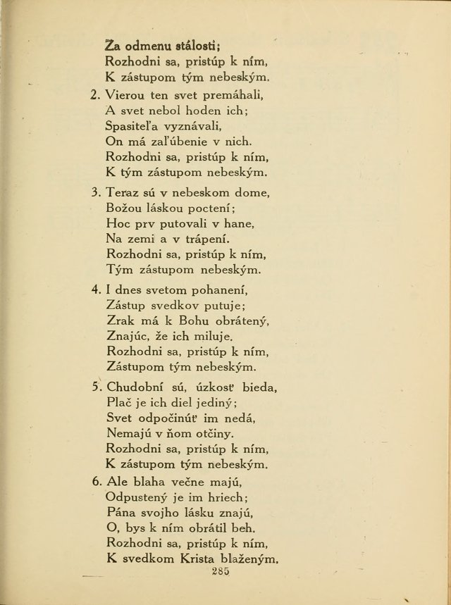 Slovensky Kalvinsky Spevnik page 285