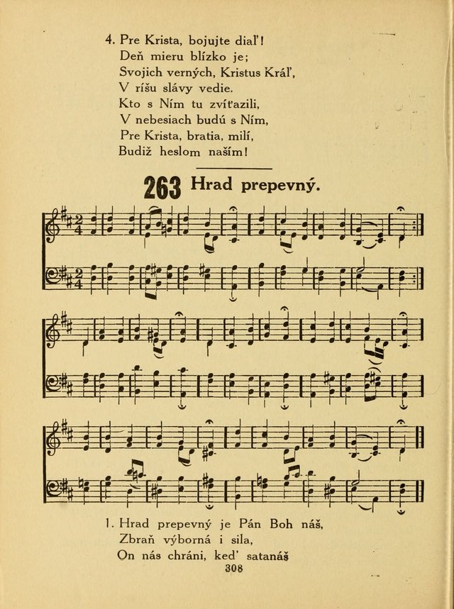 Slovensky Kalvinsky Spevnik page 308