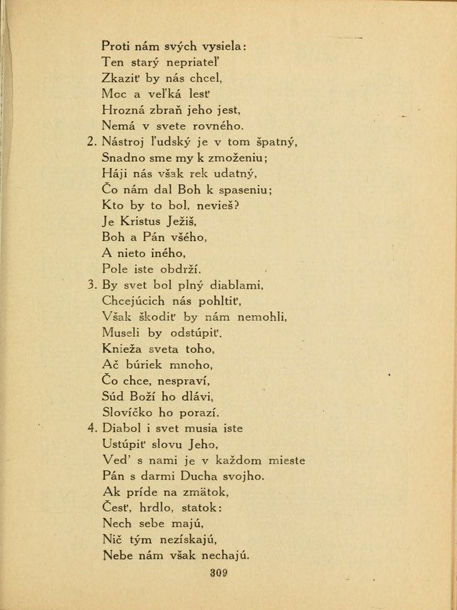 Slovensky Kalvinsky Spevnik page 309