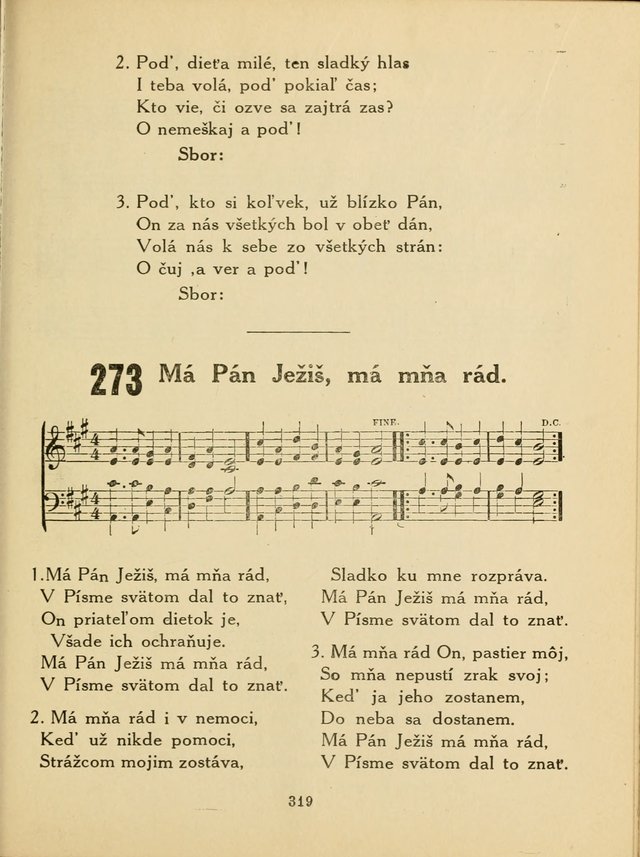 Slovensky Kalvinsky Spevnik page 319