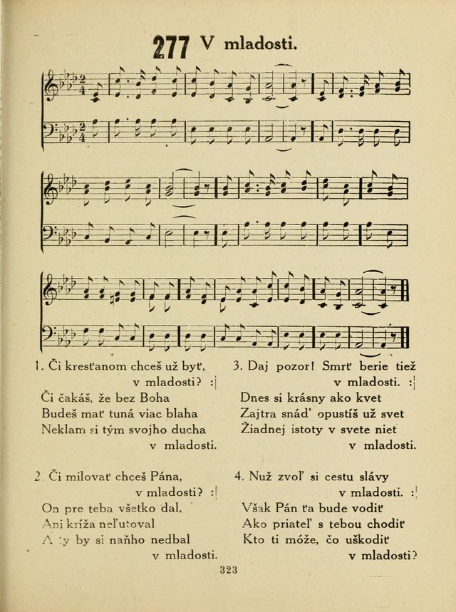 Slovensky Kalvinsky Spevnik page 323