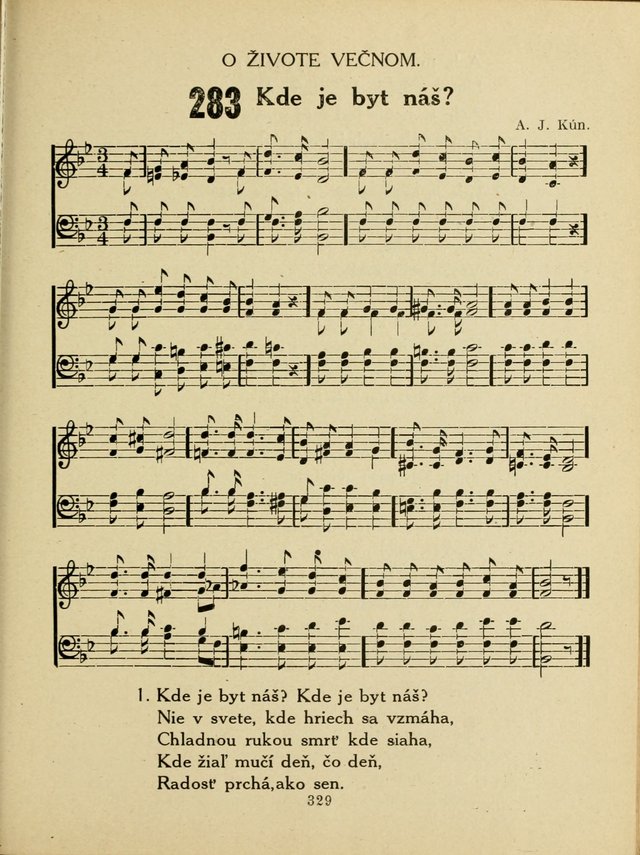 Slovensky Kalvinsky Spevnik page 329