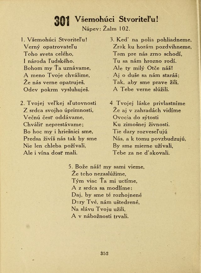 Slovensky Kalvinsky Spevnik page 352