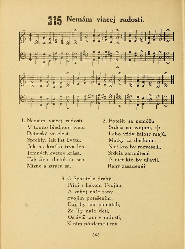 Slovensky Kalvinsky Spevnik page 368