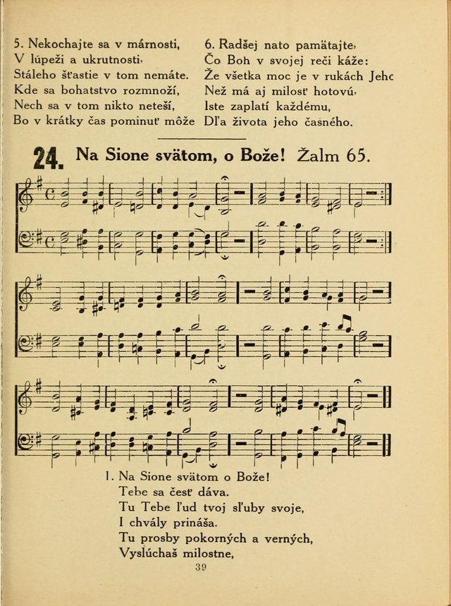 Slovensky Kalvinsky Spevnik page 39