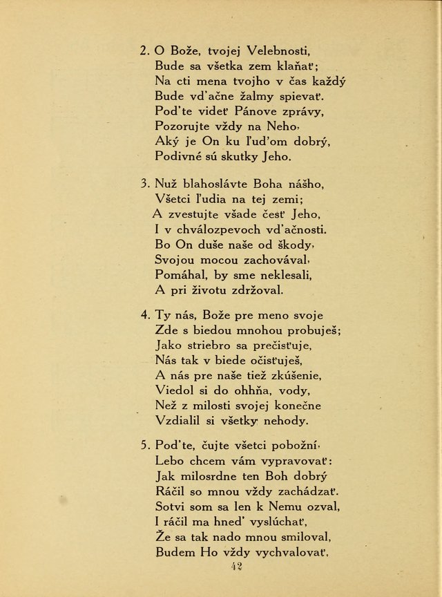 Slovensky Kalvinsky Spevnik page 42