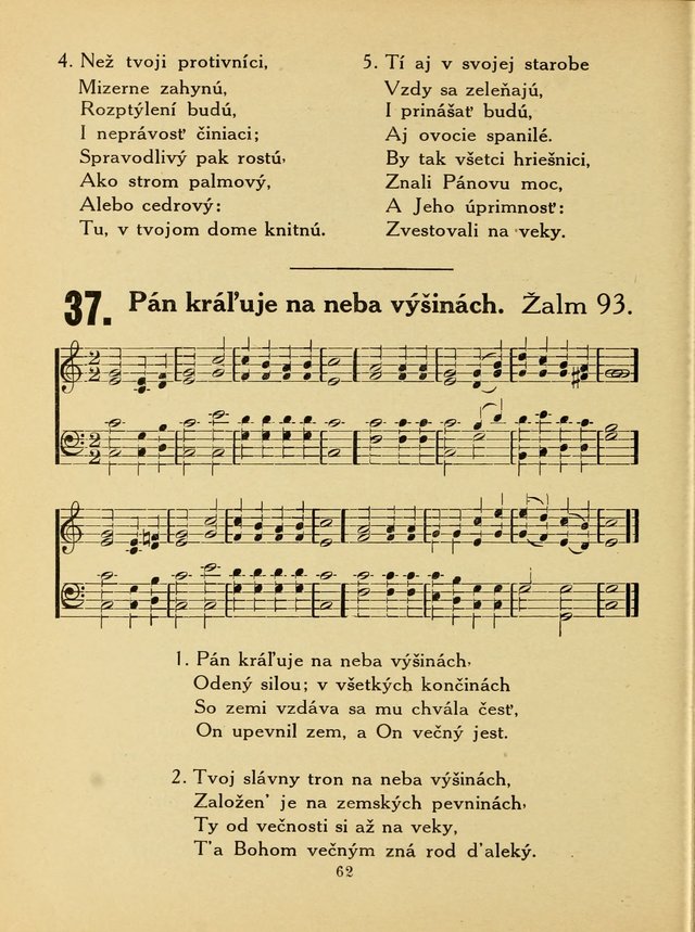 Slovensky Kalvinsky Spevnik page 62