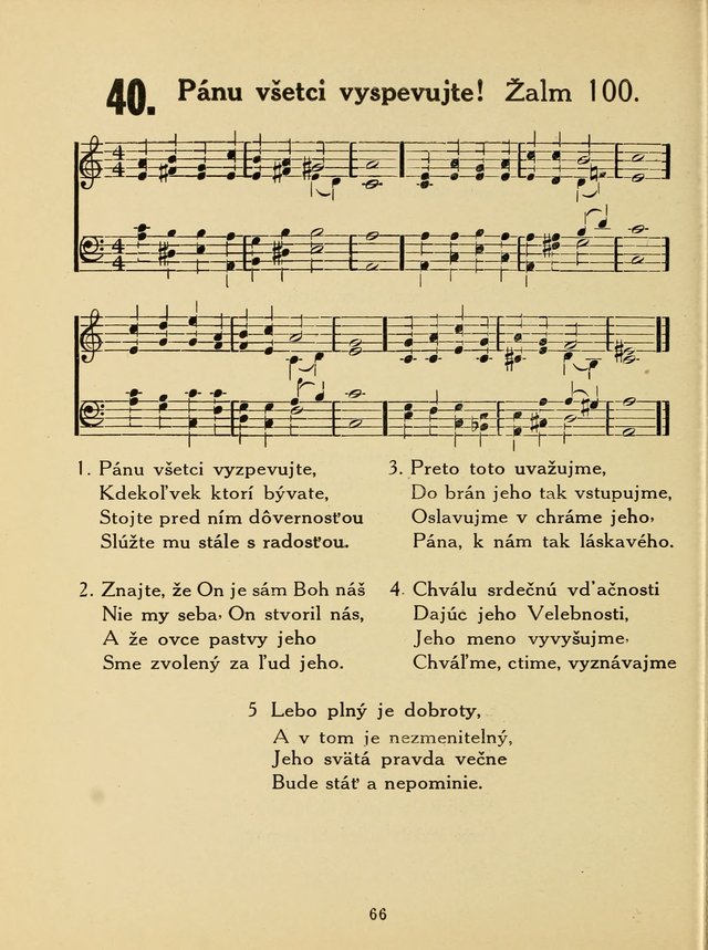 Slovensky Kalvinsky Spevnik page 66