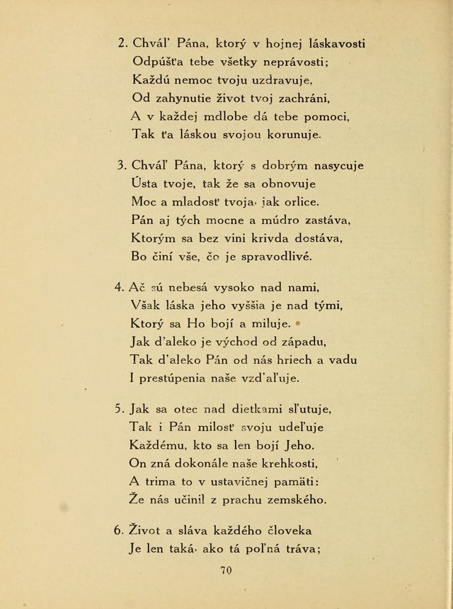 Slovensky Kalvinsky Spevnik page 70