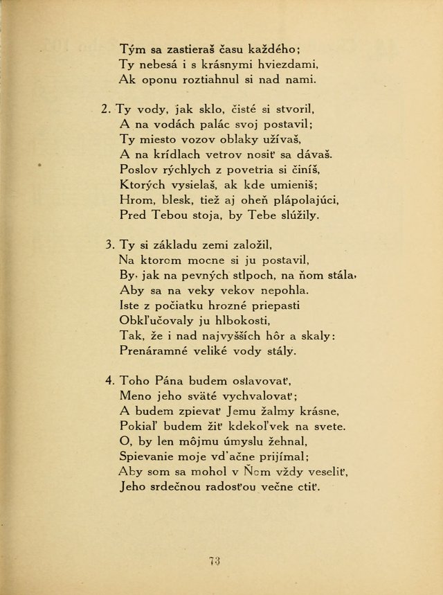 Slovensky Kalvinsky Spevnik page 73