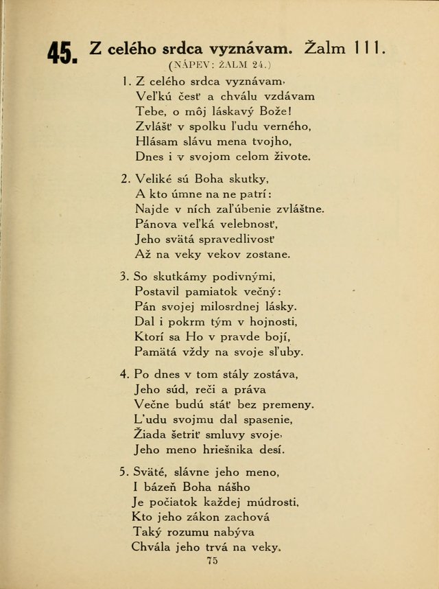 Slovensky Kalvinsky Spevnik page 75