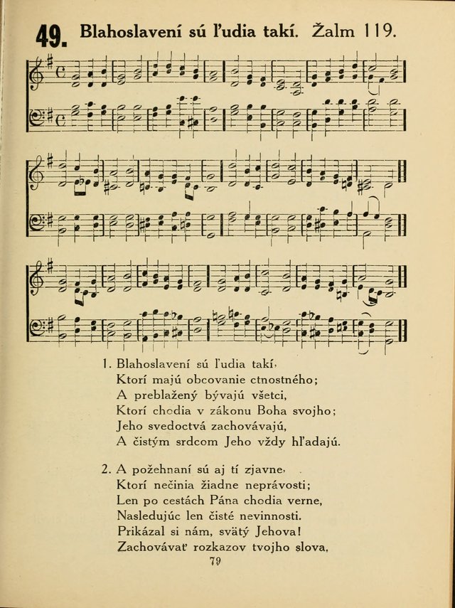 Slovensky Kalvinsky Spevnik page 79