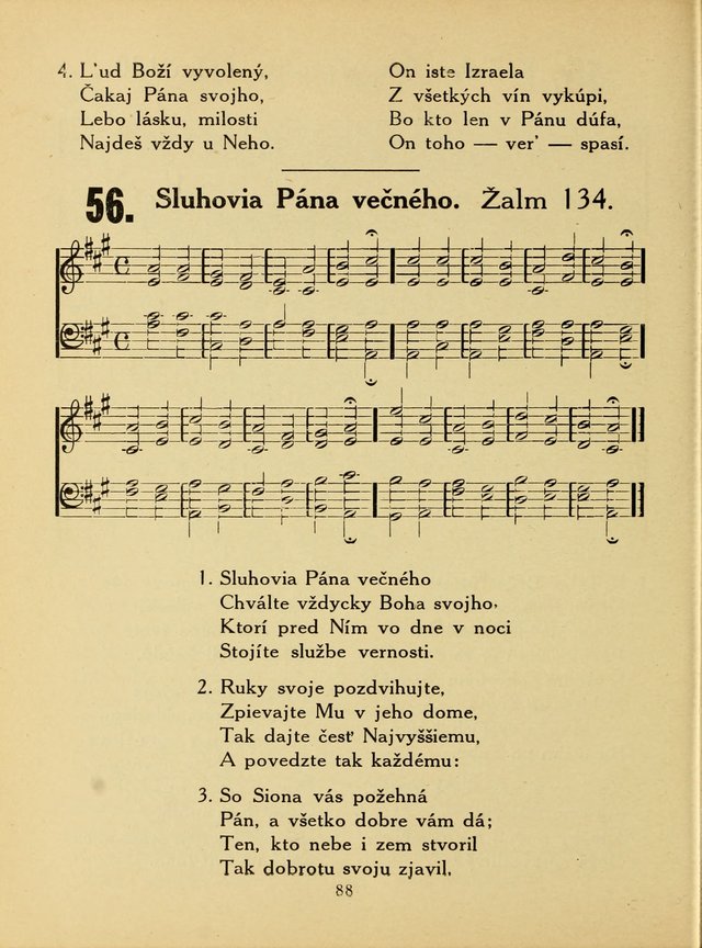 Slovensky Kalvinsky Spevnik page 88