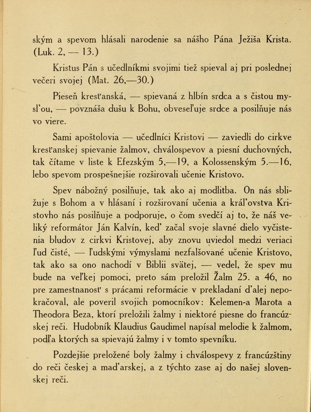 Slovensky Kalvinsky Spevnik page x