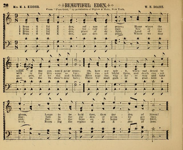 The Shining Light: a varied collection of sacred songs for Sabbath-schools, social meetings and the home circle page 20