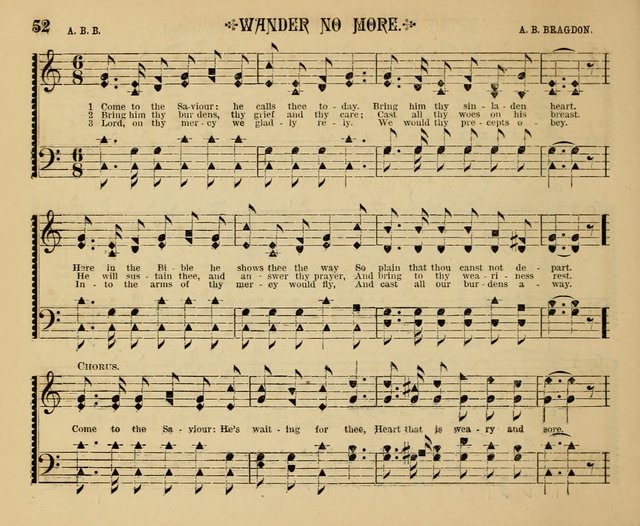 The Shining Light: a varied collection of sacred songs for Sabbath-schools, social meetings and the home circle page 52