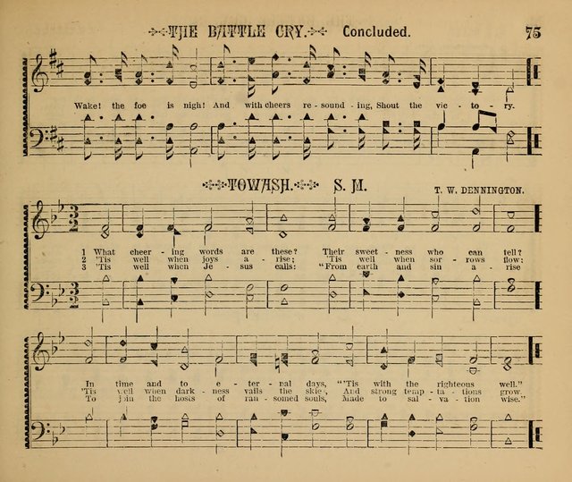 The Shining Light: a varied collection of sacred songs for Sabbath-schools, social meetings and the home circle page 75