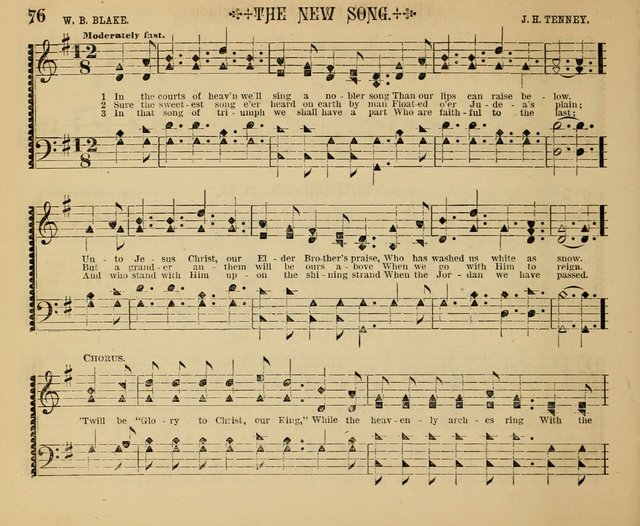 The Shining Light: a varied collection of sacred songs for Sabbath-schools, social meetings and the home circle page 76