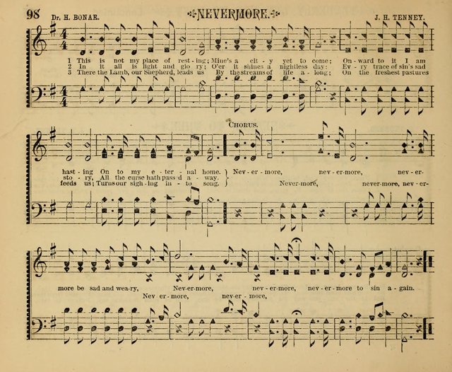 The Shining Light: a varied collection of sacred songs for Sabbath-schools, social meetings and the home circle page 98