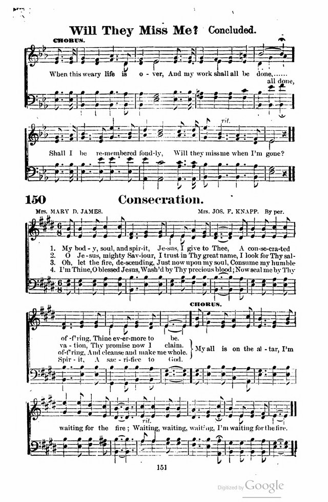 The Search Light: a collection of songs for Sunday schools and gospel meetings page 146