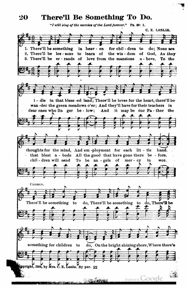 The Search Light: a collection of songs for Sunday schools and gospel meetings page 17