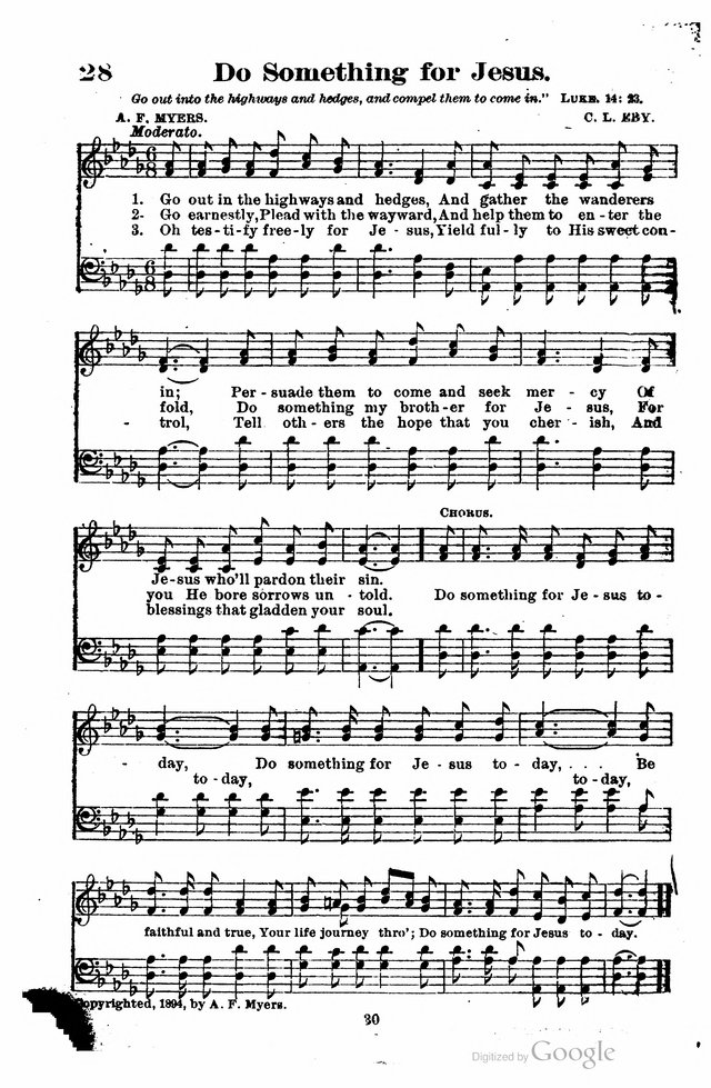 The Search Light: a collection of songs for Sunday schools and gospel meetings page 25