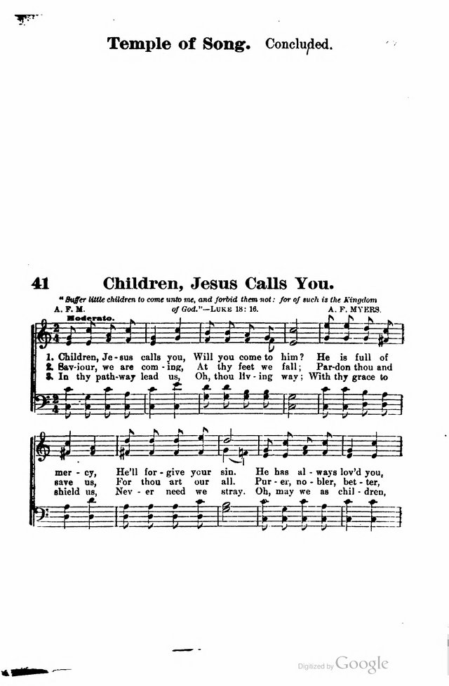 The Search Light: a collection of songs for Sunday schools and gospel meetings page 38