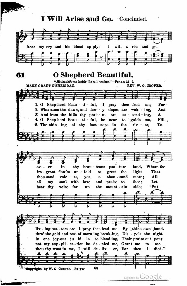 The Search Light: a collection of songs for Sunday schools and gospel meetings page 58