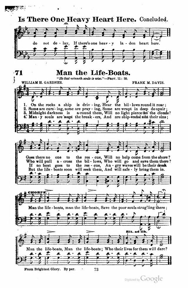 The Search Light: a collection of songs for Sunday schools and gospel meetings page 68