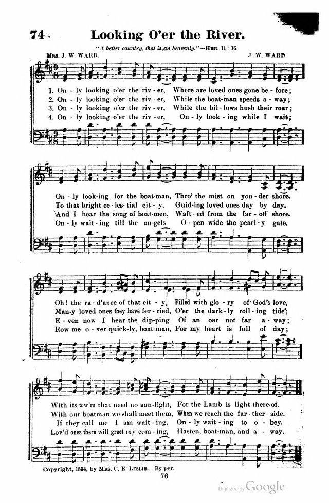 The Search Light: a collection of songs for Sunday schools and gospel meetings page 71