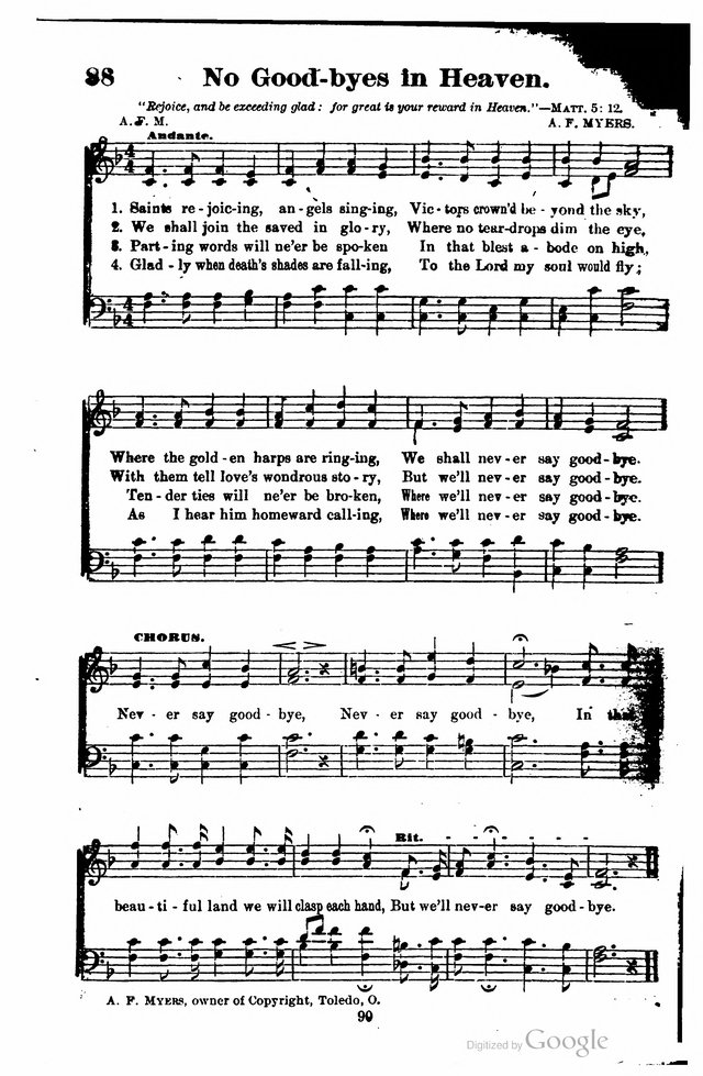 The Search Light: a collection of songs for Sunday schools and gospel meetings page 85