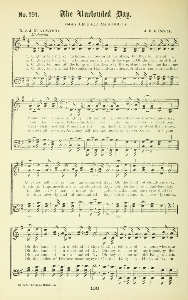 Song-Land Messenger Complete: a new song book for revivals, praise and prayer meetings, singing and Sunday schools, and churches, and for the home circle page 169