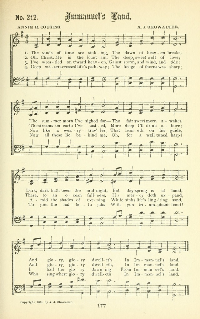 Song-Land Messenger Complete: a new song book for revivals, praise and prayer meetings, singing and Sunday schools, and churches, and for the home circle page 186