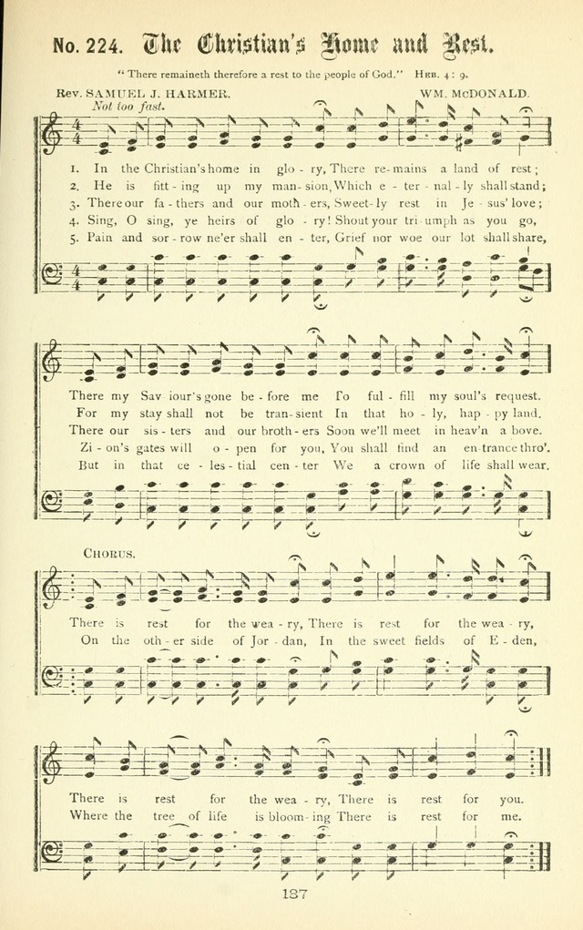 Song-Land Messenger Complete: a new song book for revivals, praise and prayer meetings, singing and Sunday schools, and churches, and for the home circle page 196