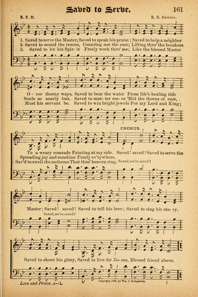 Songs of Love and Praise No. 3: For use in Meetings for Christian Worship of Work page 160