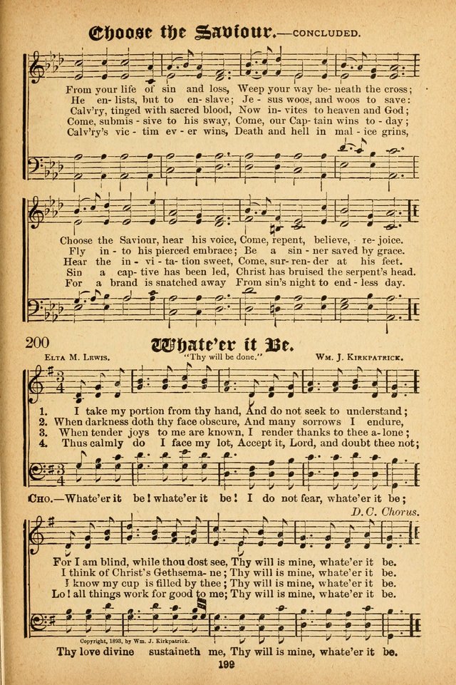 Songs of Love and Praise No. 3: For use in Meetings for Christian Worship of Work page 198