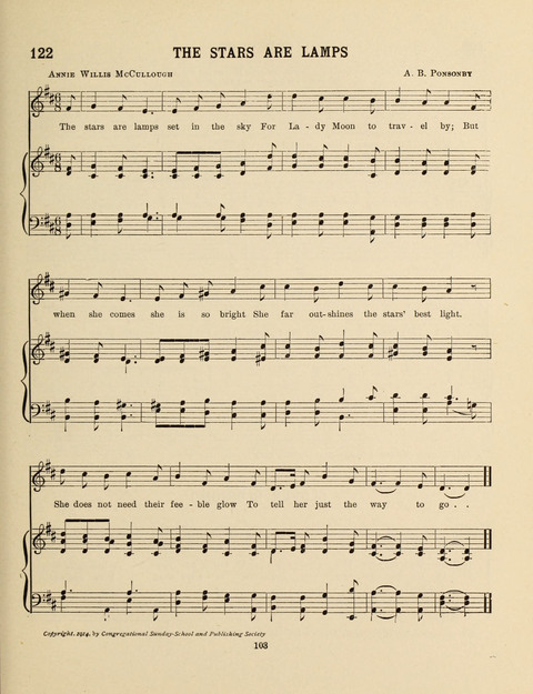 Songs for Little People: for use in the Sunday-School, the Kindergarten and the Home page 103