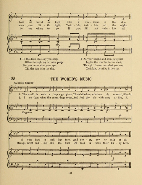 Songs for Little People: for use in the Sunday-School, the Kindergarten and the Home page 107