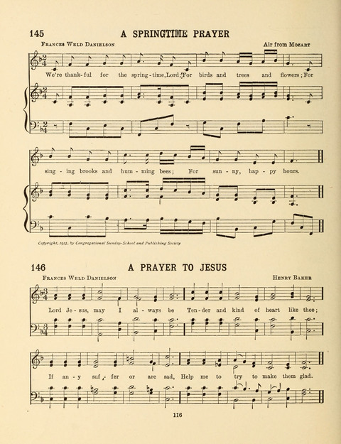 Songs for Little People: for use in the Sunday-School, the Kindergarten and the Home page 116