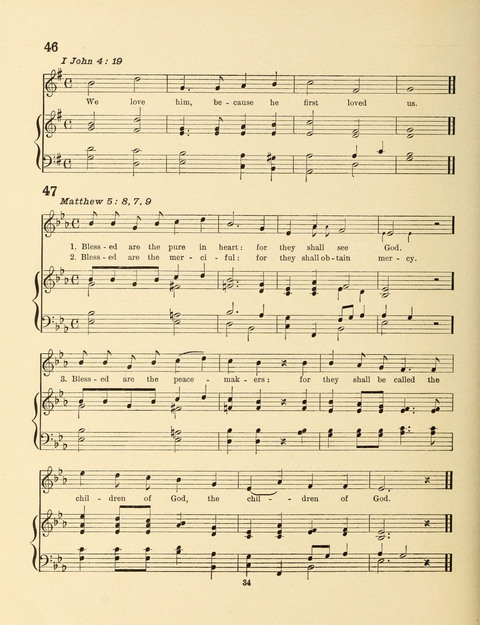 Songs for Little People: for use in the Sunday-School, the Kindergarten and the Home page 34