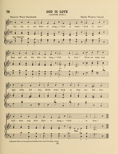 Songs for Little People: for use in the Sunday-School, the Kindergarten and the Home page 61