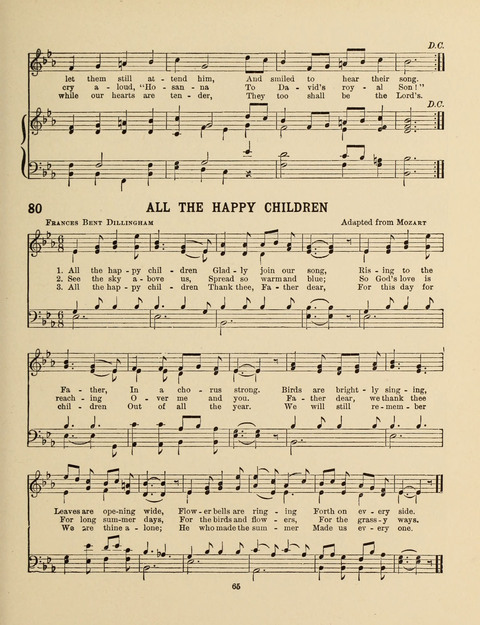 Songs for Little People: for use in the Sunday-School, the Kindergarten and the Home page 65