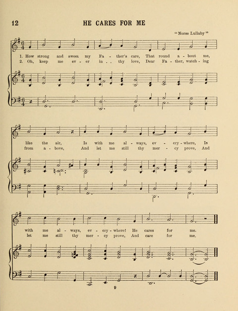 Songs for Little People: for use in the Sunday-School, the Kindergarten and the Home page 9