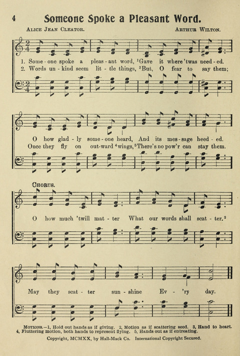 Songs for Little Singers No. 3: for primary departments of Sunday Schools page 2