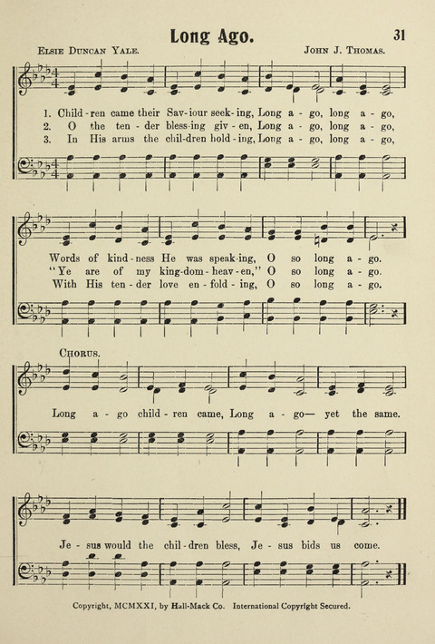 Songs for Little Singers No. 3: for primary departments of Sunday Schools page 29