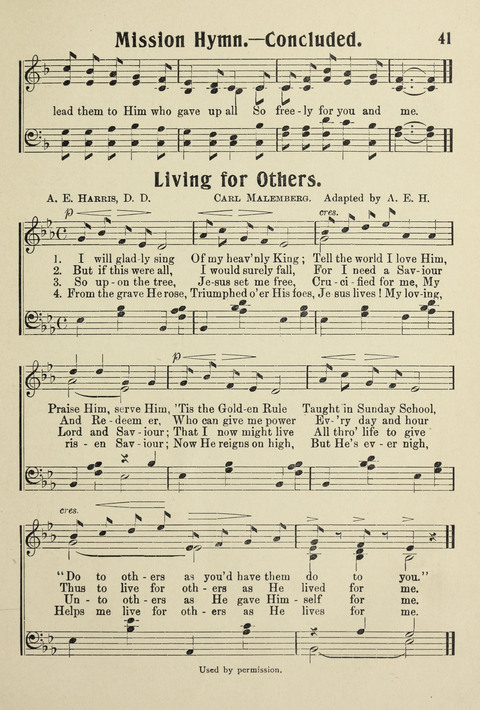 Songs for Little Singers No. 3: for primary departments of Sunday Schools page 39